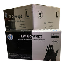 Load image into Gallery viewer, Living Water Concept - Black Nitrile Case 5mil Gloves ( 1,000ct )