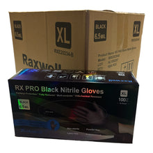 Load image into Gallery viewer, Raxwell - Black Nitrile Gloves 6.5mil Gloves ( 1,000ct )