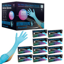 Load image into Gallery viewer, Raxwell - Blue Nitrile Case 8.5mil Gloves ( 500ct )