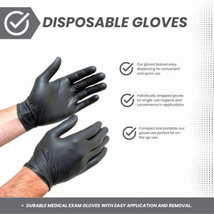 Poly Silk - Black Latex Case 5mil Gloves ( 1,000ct )