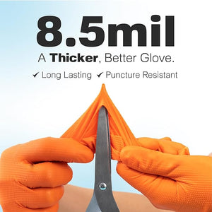 Raxwell - Orange Nitrile Case 8.5 mil Gloves ( 1,000ct )