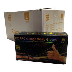 Raxwell - Orange Nitrile Case 8.5 mil Gloves ( 1,000ct )