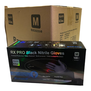 Raxwell - Black Nitrile Gloves 6.5mil Gloves ( 1,000ct )